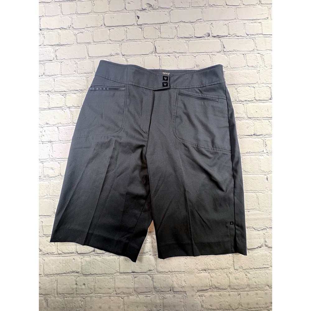 Tail Golf Shorts Womens Size 6 Black Excellent Side Slits Stretch Activewear